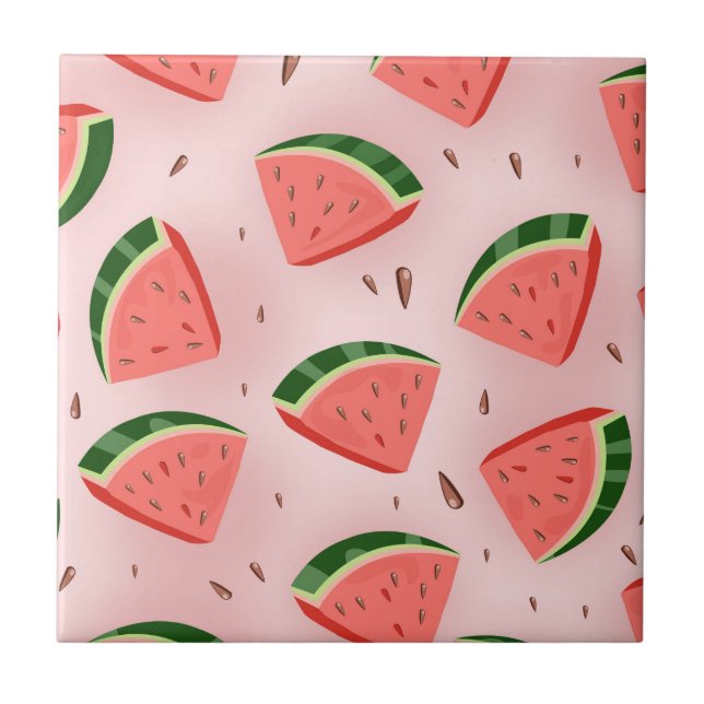 Wassermelonenmuster Fliese (Vorderseite)