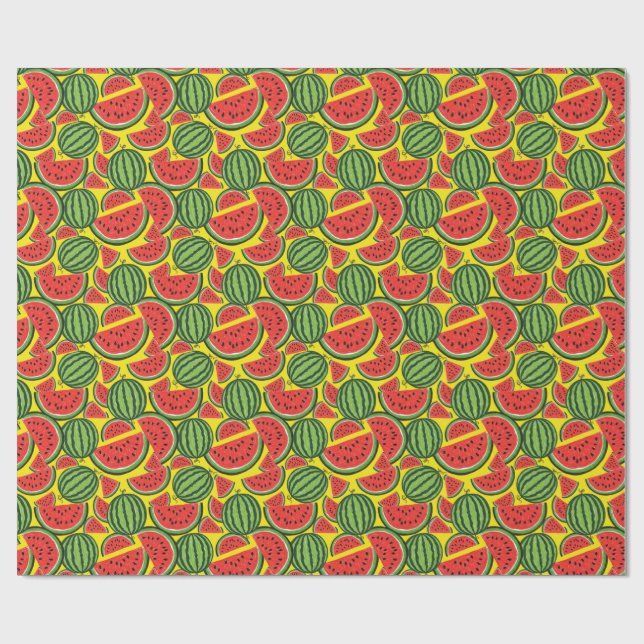 Wassermelonenmuster Geschenkpapier (Flach)