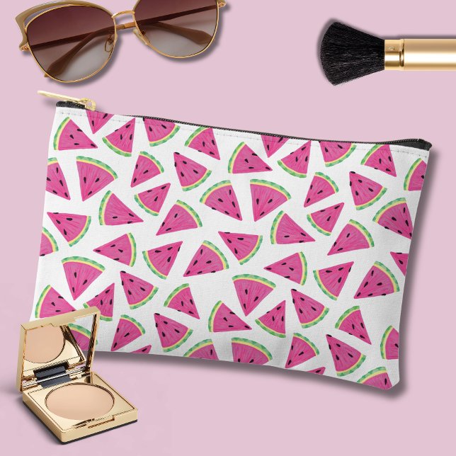 Wassermelonenmuster in Rosa Zubehörtasche (Watermelon cosmetic pouch)