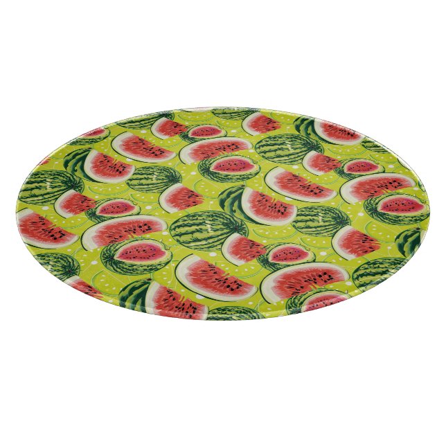 Wassermelonenmuster Schneidebrett (Ecke)