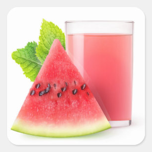 Wassermelonensaft Quadratischer Aufkleber
