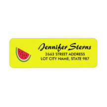 Wassermelonenscheibe auf Gelb