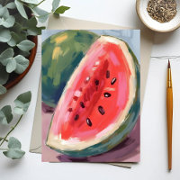 Wassermelonenscheibe | Frucht-Aquarellmalerei