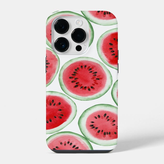 Wassermelonenscheiben-Muster iPhone Hülle (Rückseite)