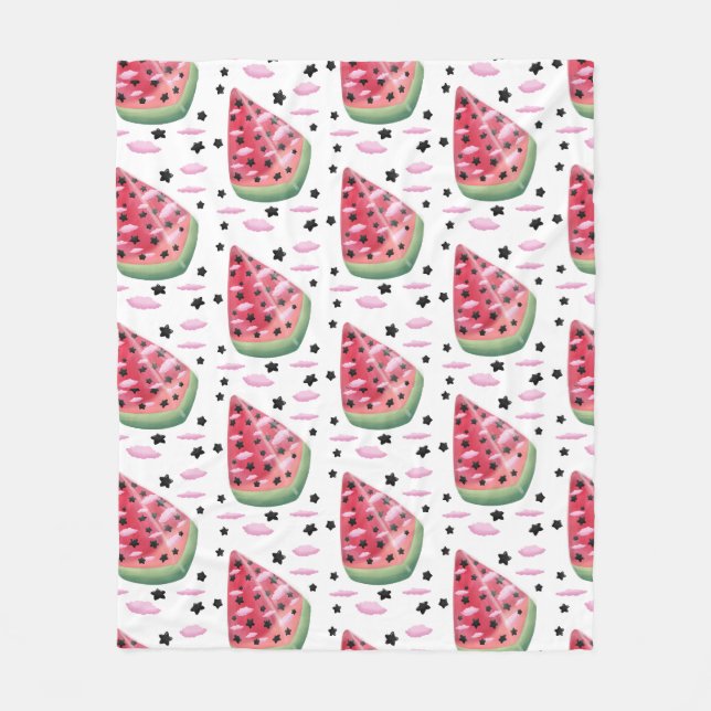 Wassermelonenstern  fleecedecke (Vorderseite)