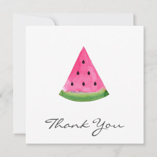 Wassermelonenstück in Wasserfarbe Dankeskarte