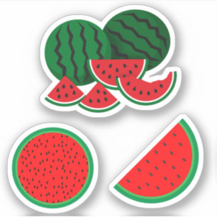 Wassermelonenstücke Aufkleber