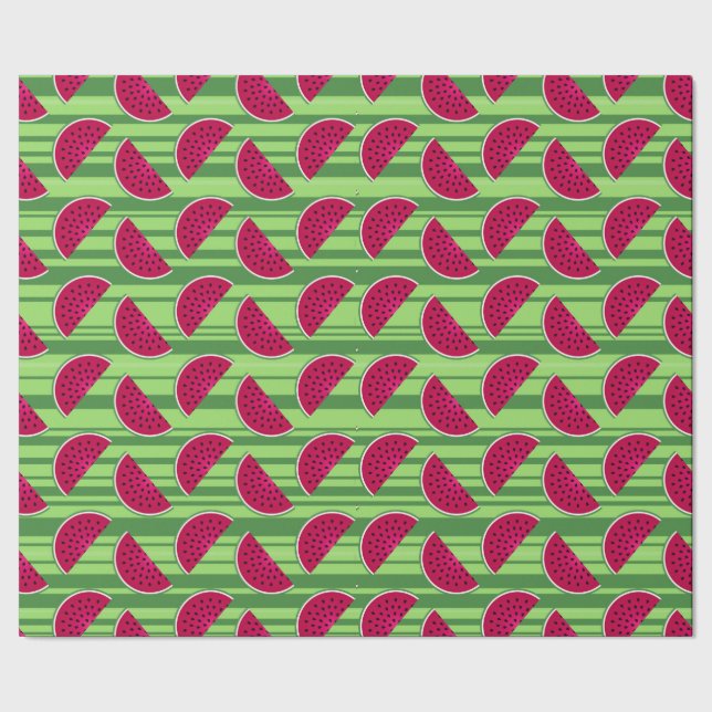 Wassermelonenstücke-Muster Geschenkpapier (Saum)