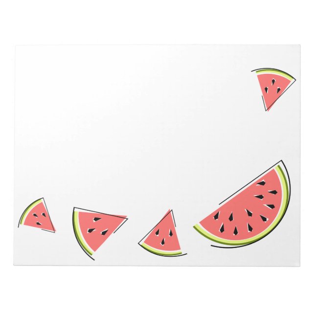 Wassermelonenstücke Notizblock (Vorderseite)