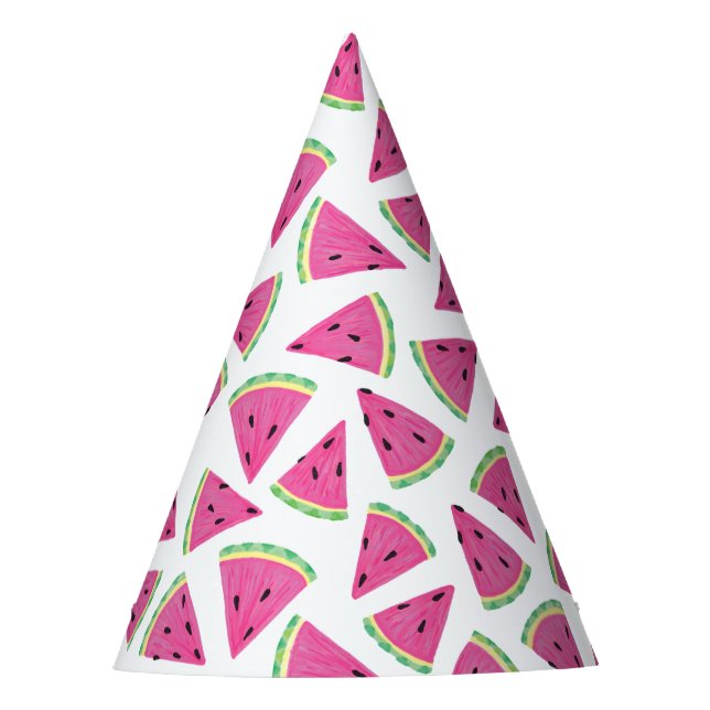 Wassermelonmuster Partyhütchen (Vorderseite)
