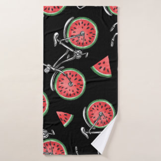 Wassermelonrad Fahrräder, Sommermuster. Badehandtuch