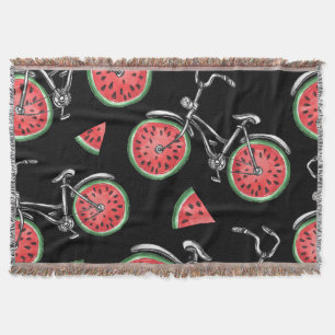 Wassermelonrad Fahrräder, Sommermuster. Decke