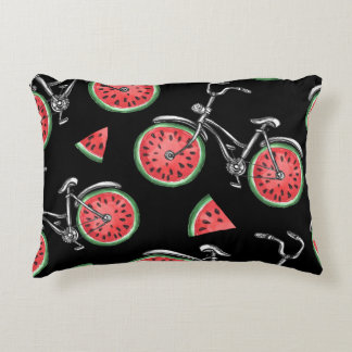 Wassermelonrad Fahrräder, Sommermuster. Dekokissen