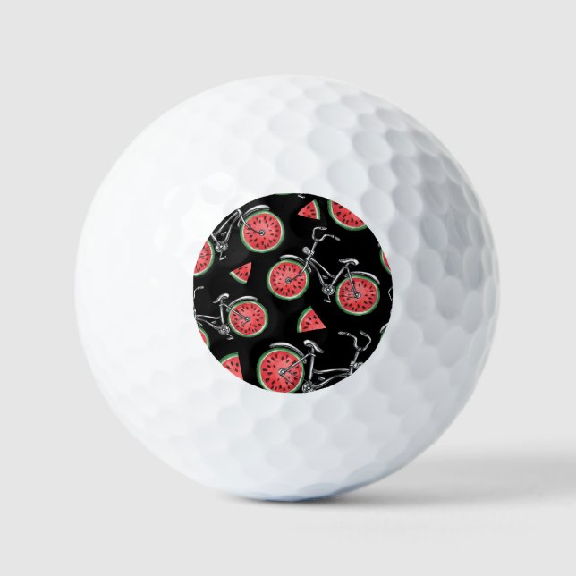 Wassermelonrad Fahrräder, Sommermuster. Golfball (Vorderseite)
