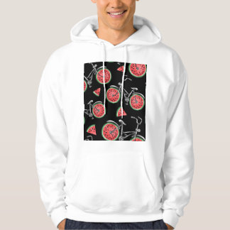 Wassermelonrad Fahrräder, Sommermuster. Hoodie