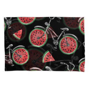 Wassermelonrad Fahrräder, Sommermuster. Kissenbezug