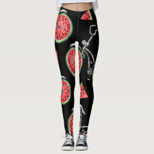 Wassermelonrad Fahrräder, Sommermuster. Leggings