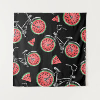 Wassermelonrad Fahrräder, Sommermuster.
