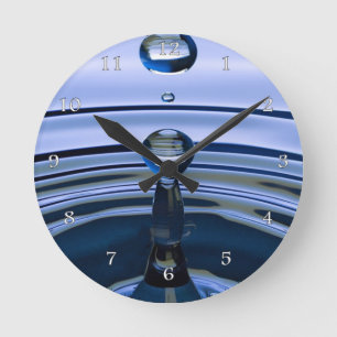 Wassermenge 4 runde wanduhr