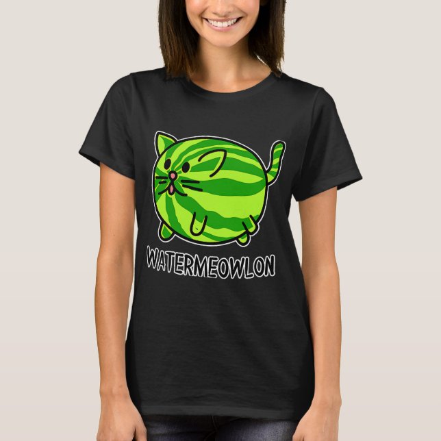 Wassermeowlon Niedlich Funny Cat Adorable T-Shirt (Vorderseite)