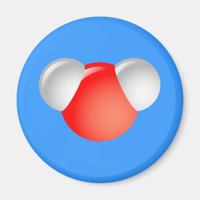 Wassermoleküle H2O Magnet (Vorne)