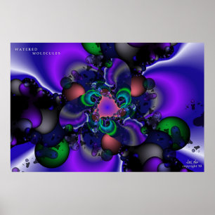 Wassermoleküle Poster
