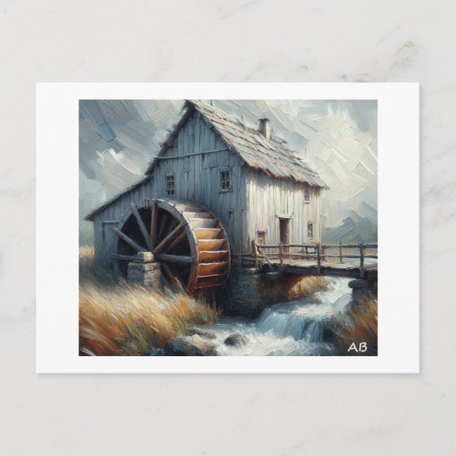 Wassermühle,  postkarte (Vorderseite)