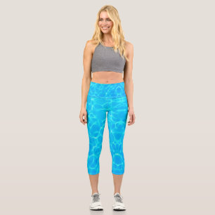Wassermuster mit Reflektionswellen Capri Leggings