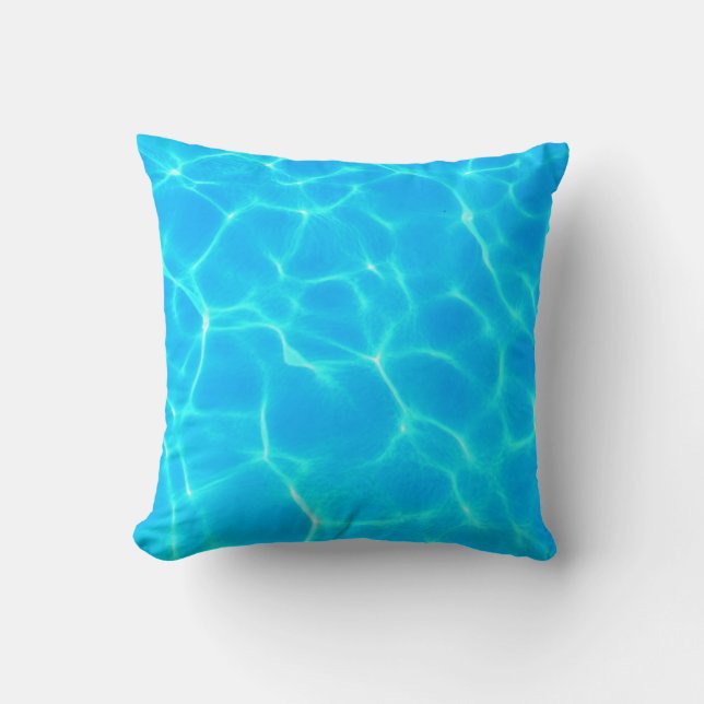 Wassermuster mit Reflektionswellen Kissen (Vorderseite)