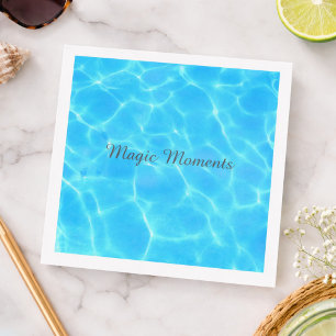Wassermuster mit Reflektionswellen Serviette