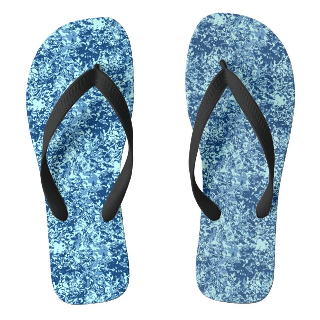Wassermuster Nr. 1 Schwarze BG Flip Flops (Fußbett)