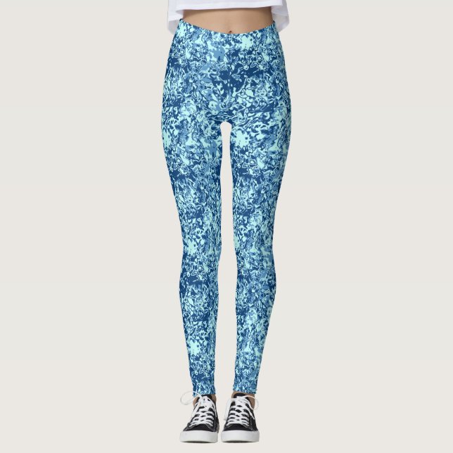 Wassermuster Nr. 1 Schwarze BG Leggings (Vorderseite)