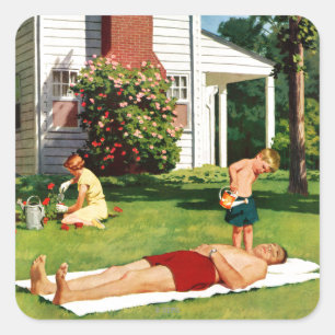 Wässernvater Quadratischer Aufkleber