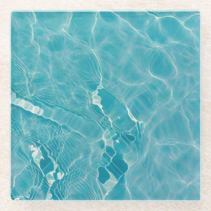 Wasseroberfläche (Stil 1) Ölmalerei Glasuntersetzer