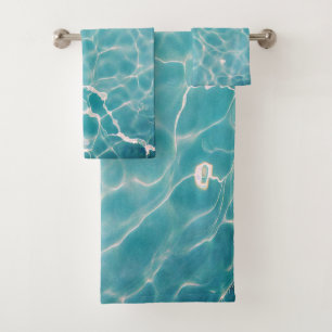 Wasseroberfläche (Stil 3) Ölmalerei Badhandtuch Set