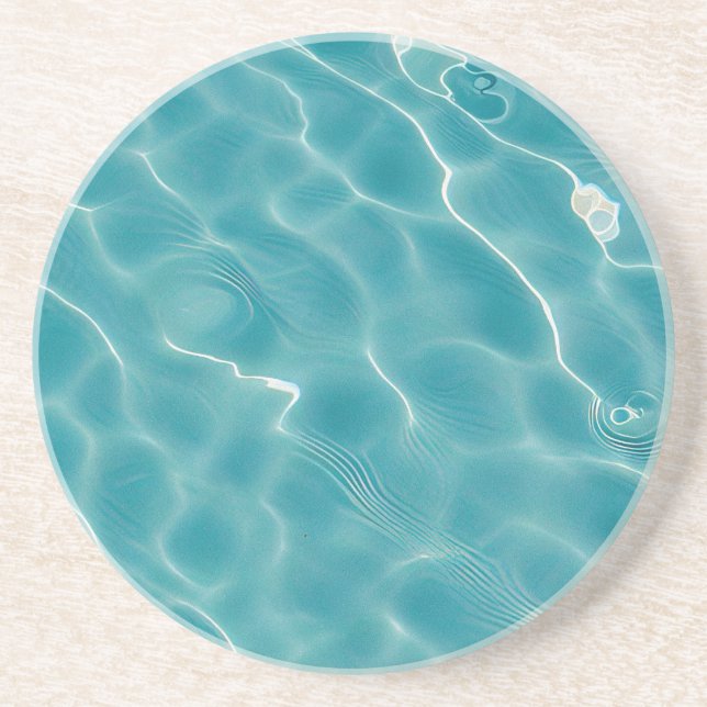 Wasseroberfläche (Stil 5) Ölmalerei Getränkeuntersetzer (Vorne)
