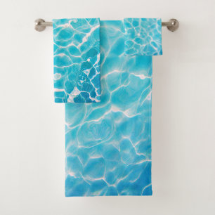 Wasseroberfläche (Stil 6) Ölmalerei Badhandtuch Set