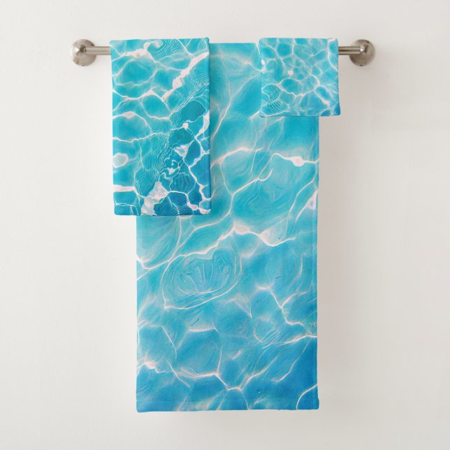 Wasseroberfläche (Stil 6) Ölmalerei Badhandtuch Set (Insitu)