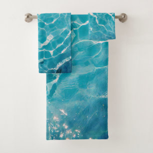 Wasseroberfläche (Stil 8) Ölmalerei Badhandtuch Set