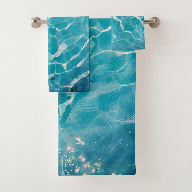 Wasseroberfläche (Stil 8) Ölmalerei Badhandtuch Set (Insitu)