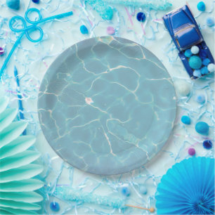 Wasseroberfläche (Stil 9) Ölmalerei Pappteller