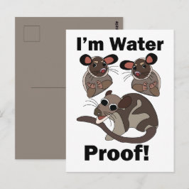 Wasseroopossum Ich bin wasserdicht Lustig  Postkarte