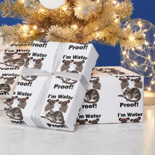 Wasseropossum Ich bin wasserdicht Lustig Geschenkpapier