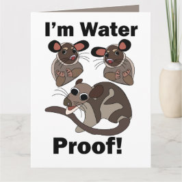 Wasseropossum Ich bin wasserdicht Lustig  Karte