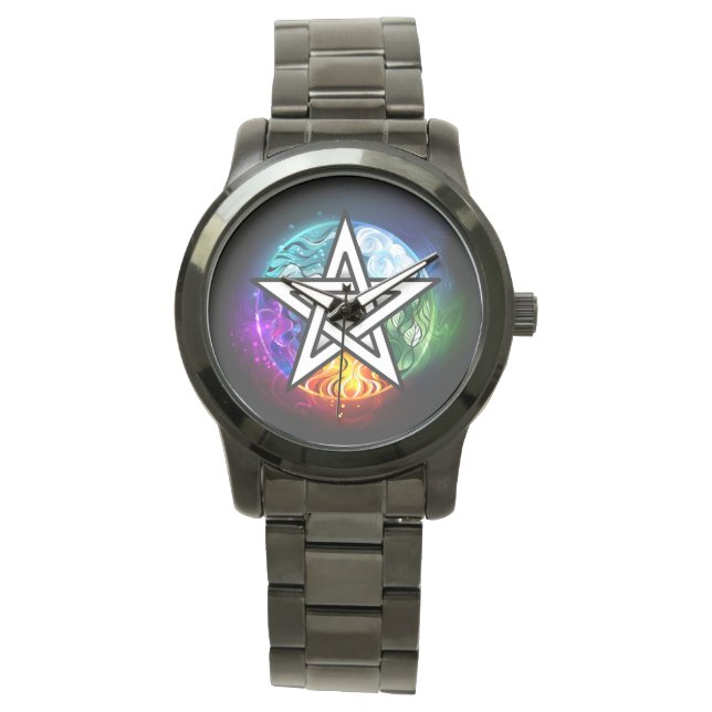 Wasserpentagramm Armbanduhr (Vorderseite)