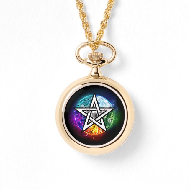 Wasserpentagramm Armbanduhr (Vorderseite)