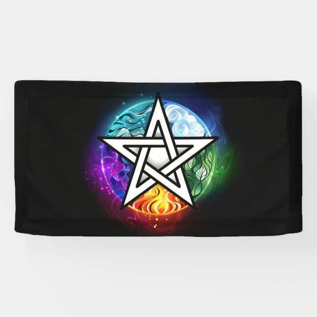 Wasserpentagramm Banner (Horizontal)