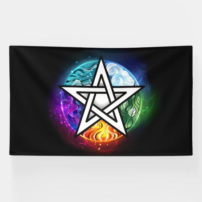 Wasserpentagramm Banner (Horizontal)
