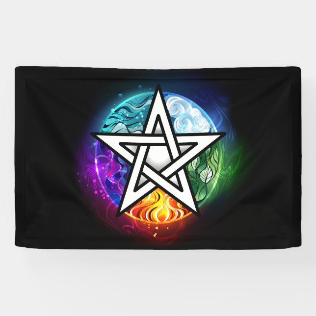 Wasserpentagramm Banner (Horizontal)