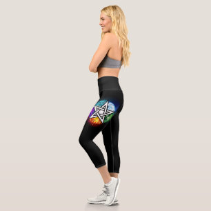 Wasserpentagramm Capri Leggings